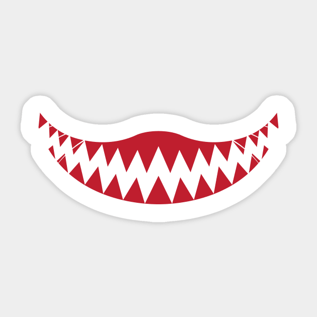 scary teeth face mask Sticker by PIIZ